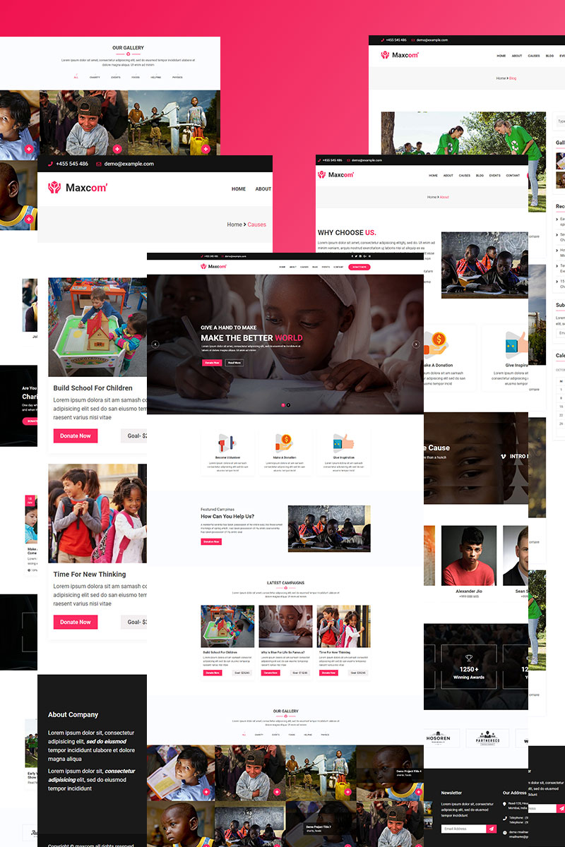 Maxcom -Nonprofit Charity WordPress Theme
