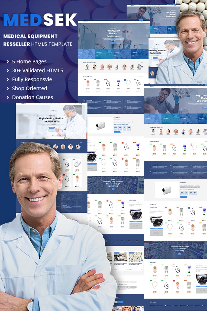 Medsek | Medical Equipment Res-seller HTML5 Website Template