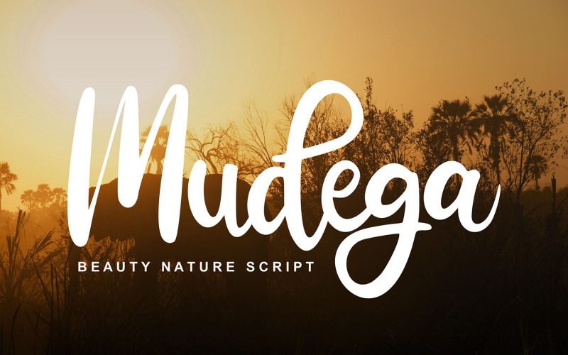 Mudega | Beauty Nature Cursive Font
