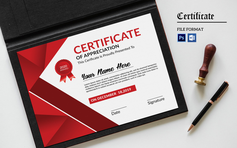 Sistec Appreciation Certificate Template