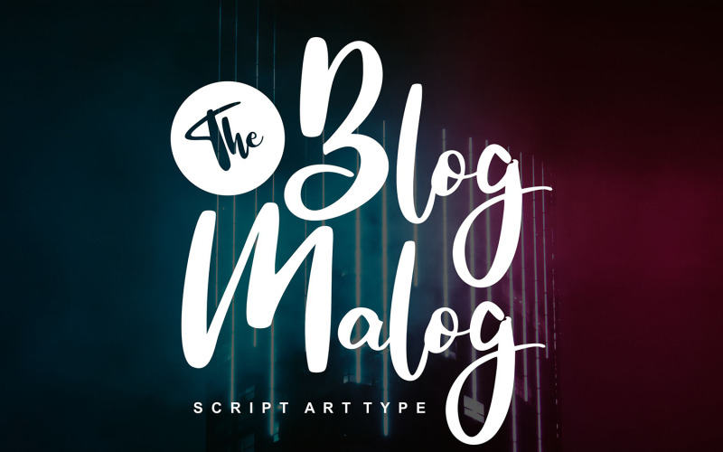 The Blog Malog | Script Arttype Font