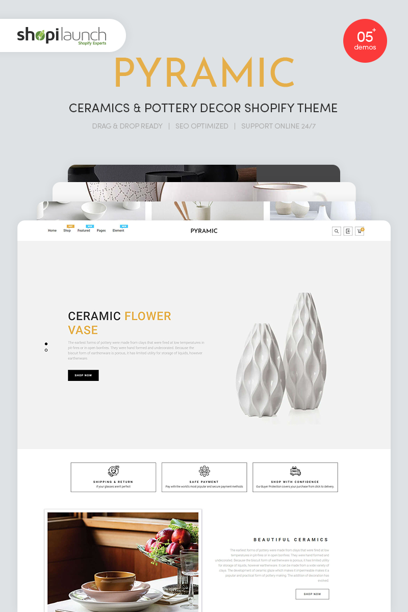 Pyramic - Ceramics & Pottery Decor Shopify Theme