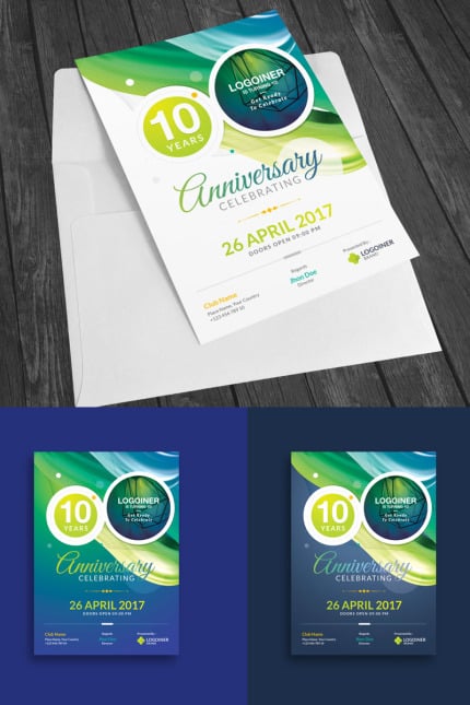 Template #97897 Invitation Anniversary Webdesign Template - Logo template Preview