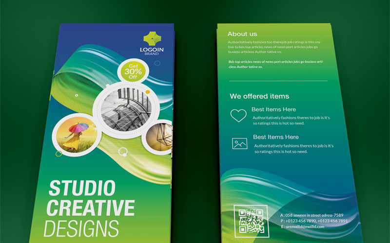 Blue Color DL Flyer Design - Corporate Identity Template