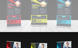 Curvy Modern Roll-up Banner - Corporate Identity Template
