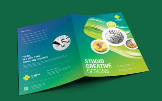 Green Color Presentation Folder - Corporate Identity Template