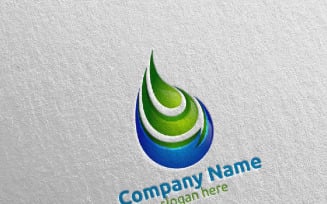 water Drop vector design Logo Template