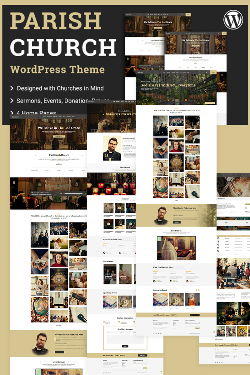 WordPress Theme namens "Parish | Church" #97866