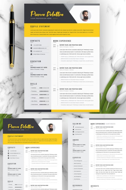 Template #97993 Page Resume Webdesign Template - Logo template Preview