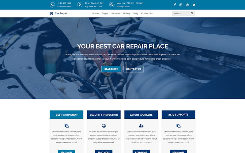 Car Repair | Maintenance PSD Template
