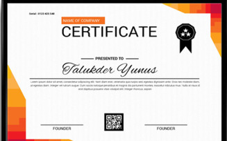 Identity page Certificate Template