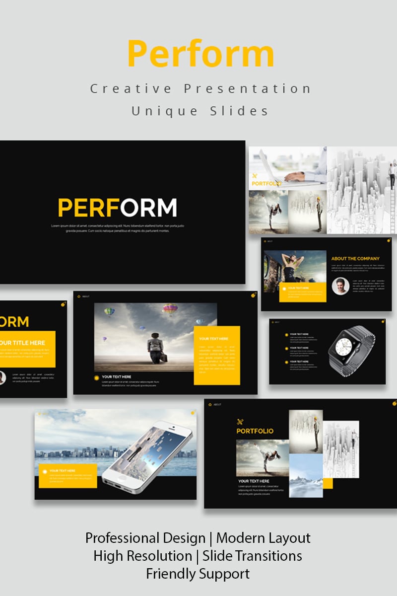 "Perform" Keynote Template №97992