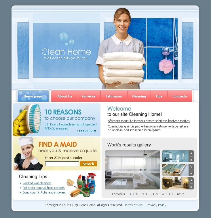 Cleaning Website Template #9883