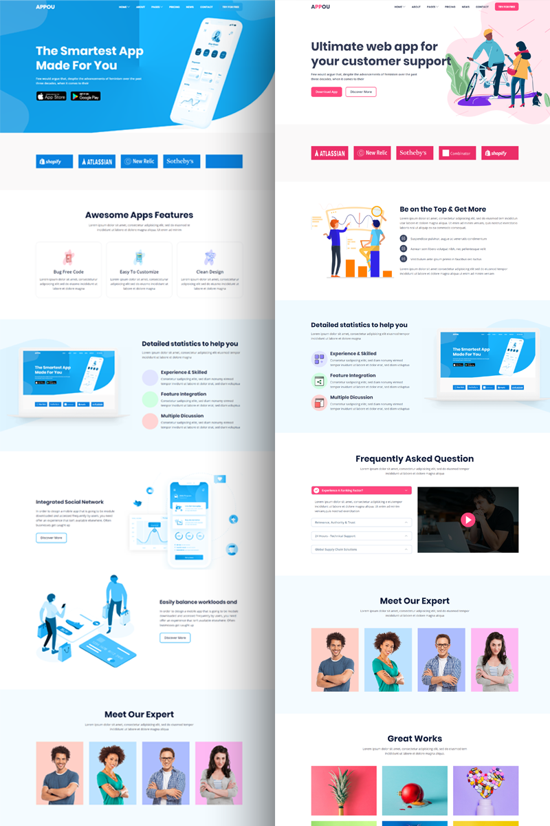 Appou app html Landing Page Template