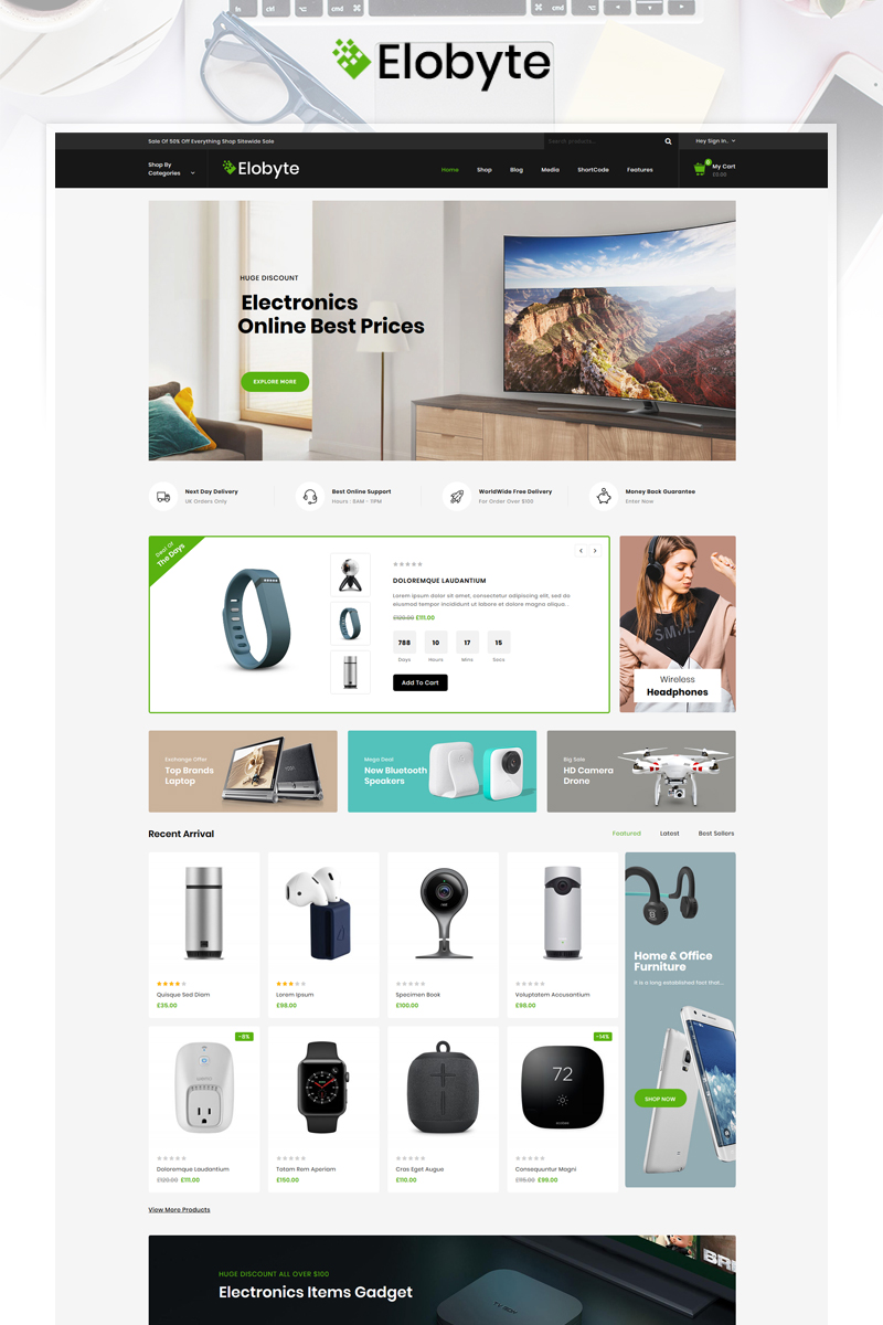 Elobyte - Electronics Store WooCommerce Theme