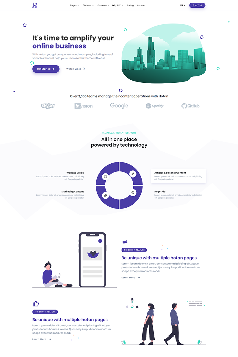 Hotan - Multipurpose HTML for Saas & Agency Website Template