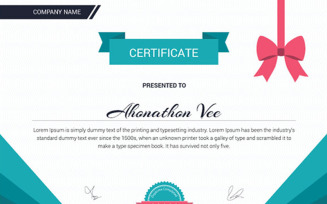 Identity page Certificate Template