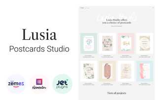 Lusia - Card Design Website WordPress Theme