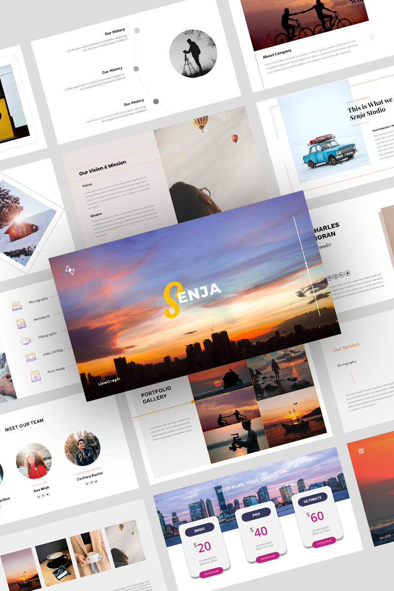 "Senja - Creative Template" - Google Slides №98069