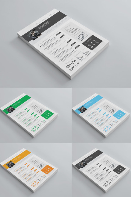 Template #98113 Resume Clean Webdesign Template - Logo template Preview