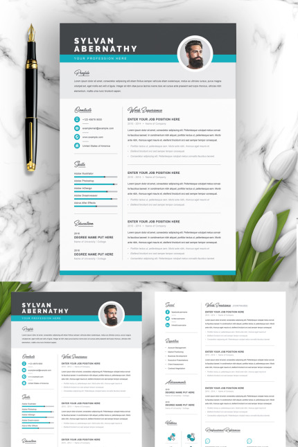 Template #98158 Page Resume Webdesign Template - Logo template Preview