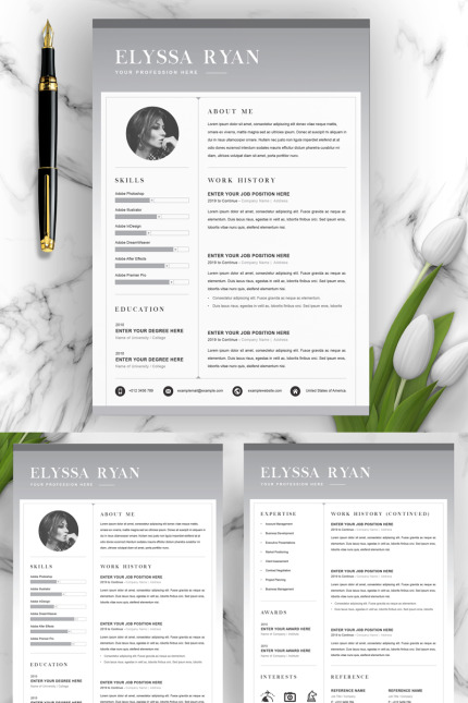 Template #98165 Page Resume Webdesign Template - Logo template Preview