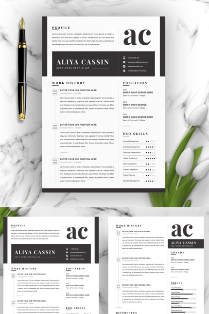 Template #98169 Page Resume Webdesign Template - Logo template Preview