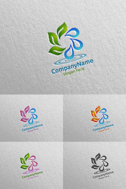 Template #98196 Droplet Recycle Webdesign Template - Logo template Preview