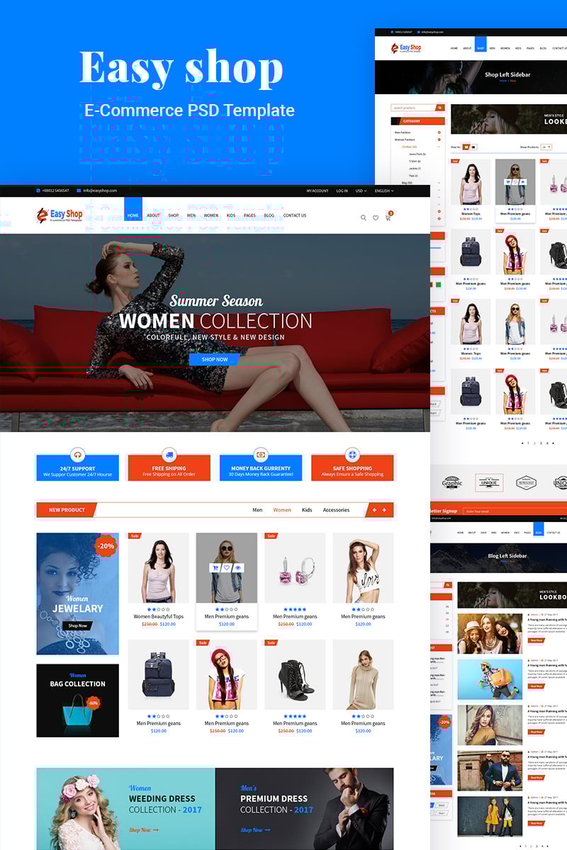 Smart Shop- E commerce PSD Template PSD Template