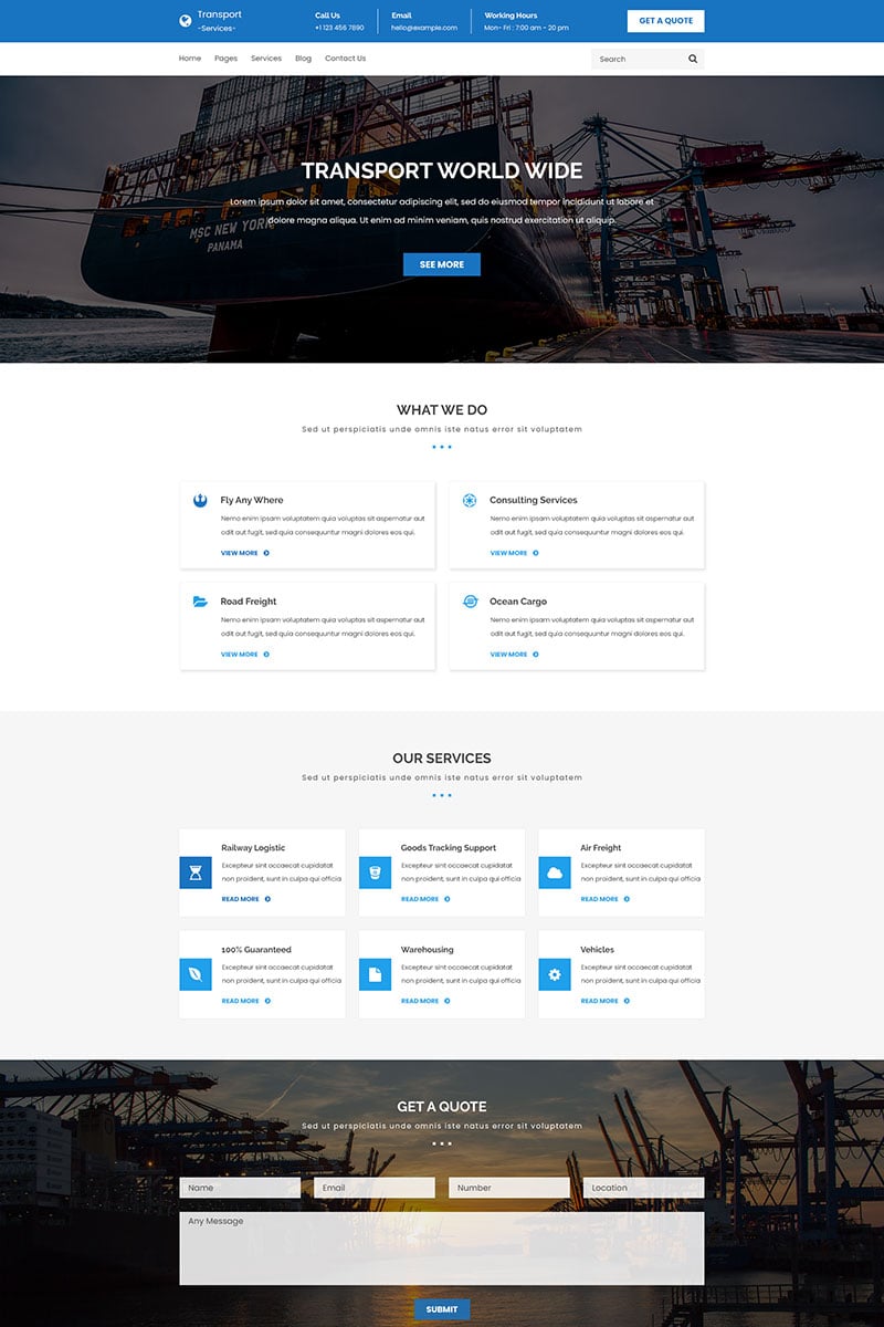 Transport PSD Template