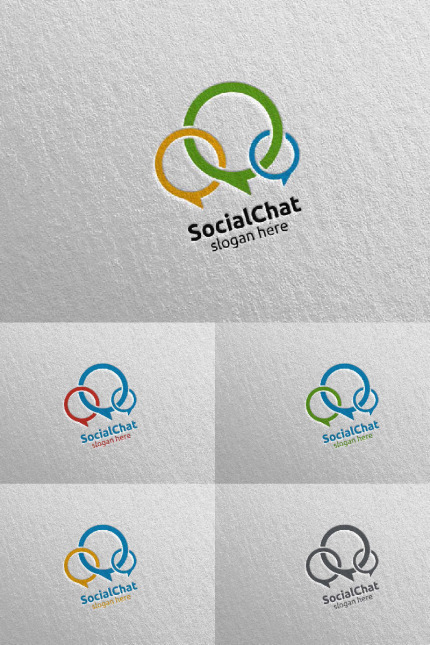 Template #98214 Chatting Logo Webdesign Template - Logo template Preview