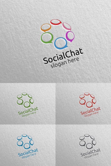Template #98222 Chatting Logo Webdesign Template - Logo template Preview