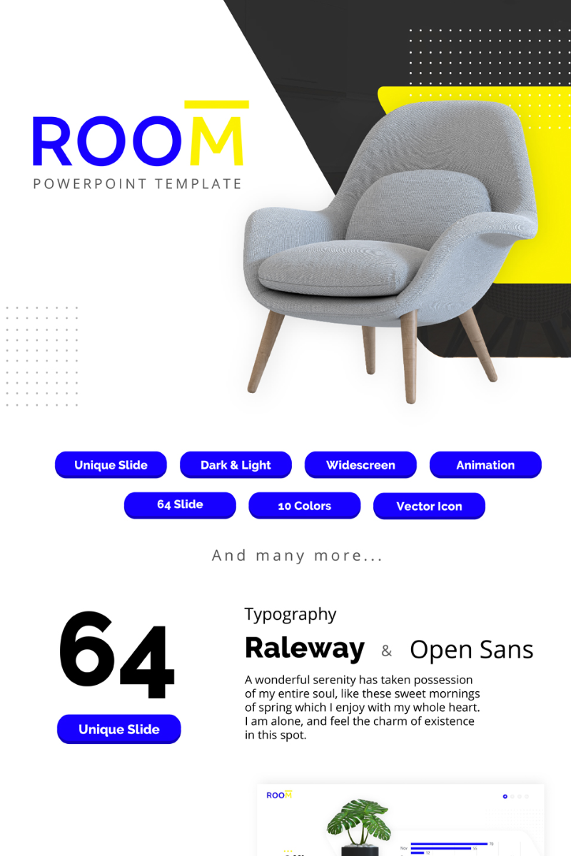 Room - Furniture Presentation Fully Animated PowerPoint template