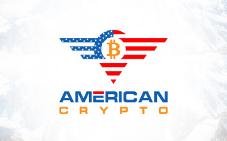 American Bitcoin Cryptocurrency Logo Design