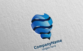 Bulb Creative Idea Logo Template