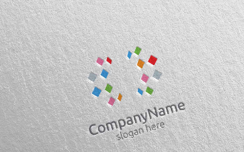 Digital Financial Investment 2 Logo Template