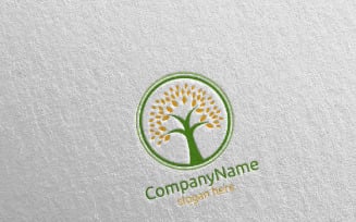 Tree Digital Financial Investment 2 Logo Template