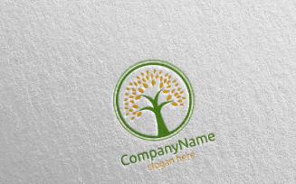 Tree Digital Financial Investment 2 Logo Template