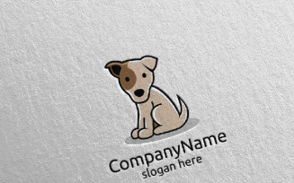 Dog for Pet Shop, Veterinary, or Dog Lover Concept 4 Logo Template