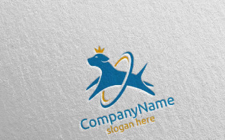Dog for Pet Shop, Veterinary, or Dog Lover Concept 8 Logo Template