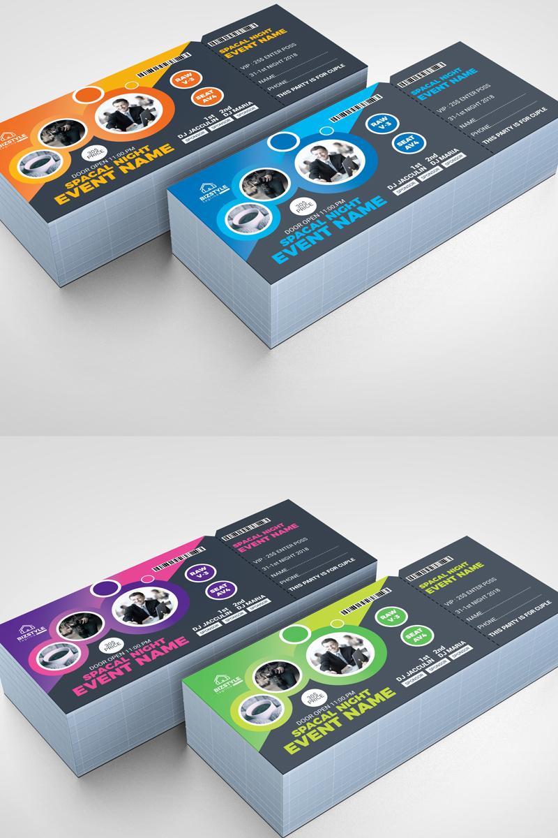 Party Event Ticket Corporate Identity Template - screenshot