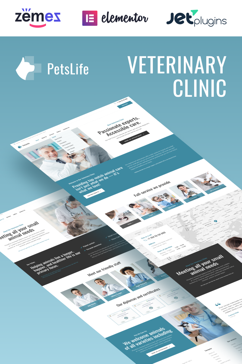 PetsLife - Responsive Veterinarian WordPress Theme