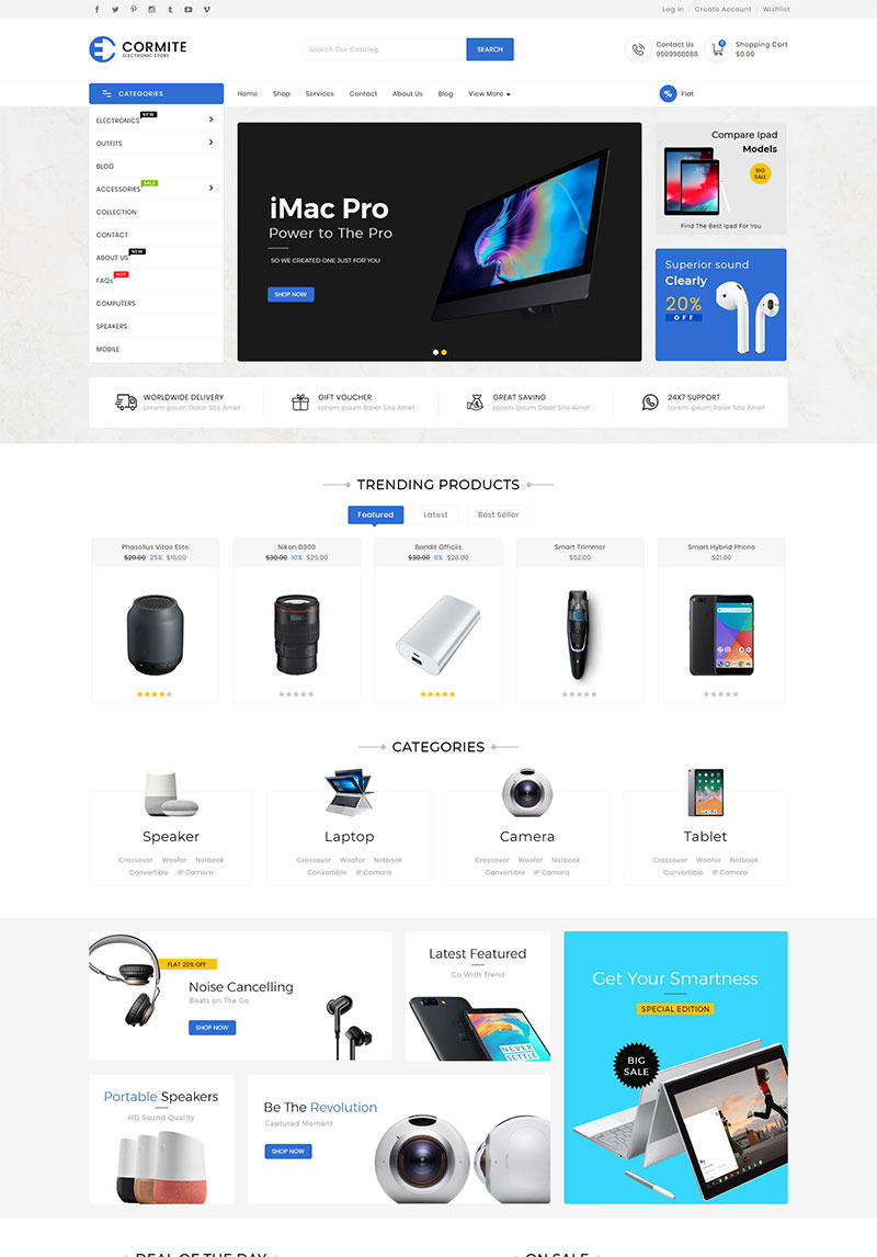 Cormite Electronics Shopify Theme #98476