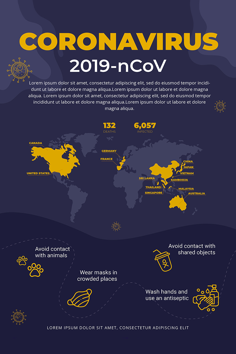 "Free Stop Coronavirus Campaign Flyer" - Шаблон фірмового стилю №98488
