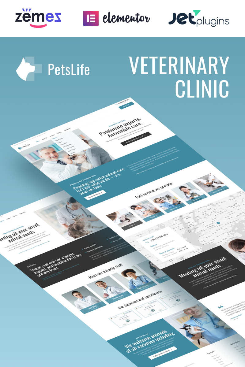 PetsLife - Responsive Veterinarian WordPress Theme - screenshot