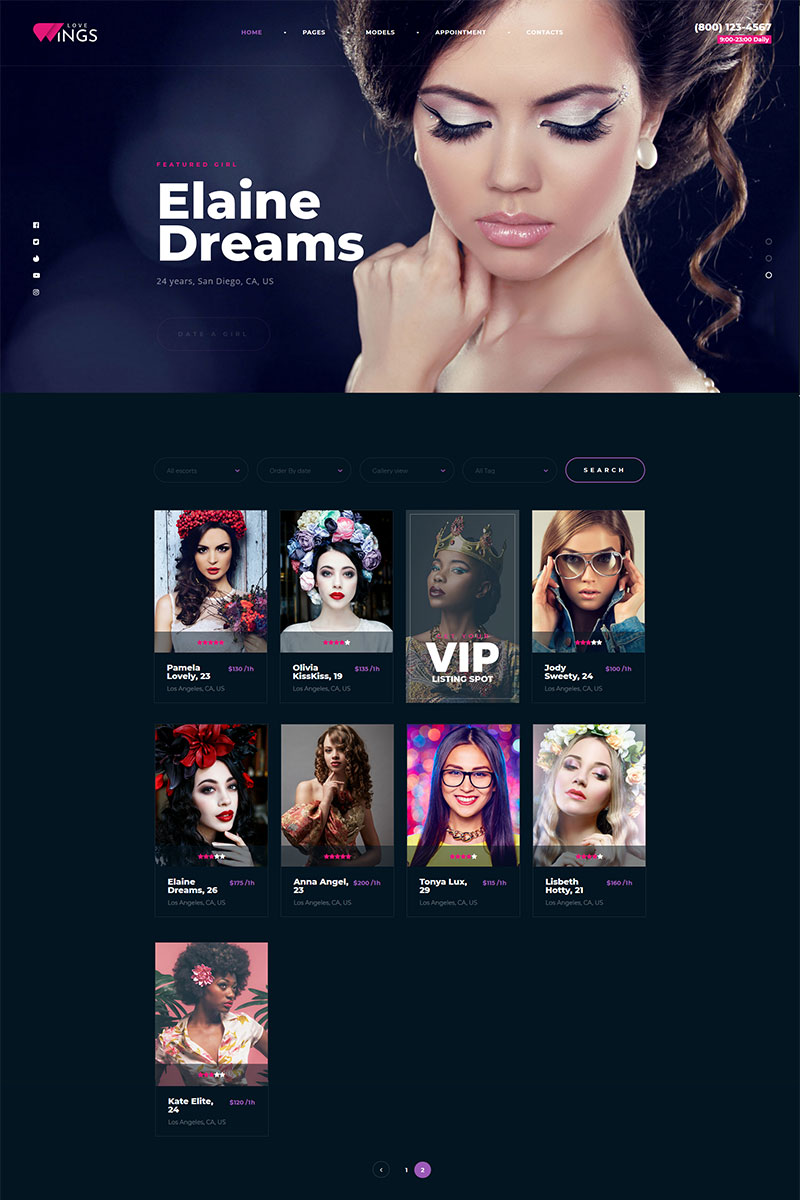 Tema WordPress Responsive #98481 "Love Wings Relations and Dating"