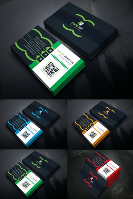 Template #98524 Business Card Webdesign Template - Logo template Preview