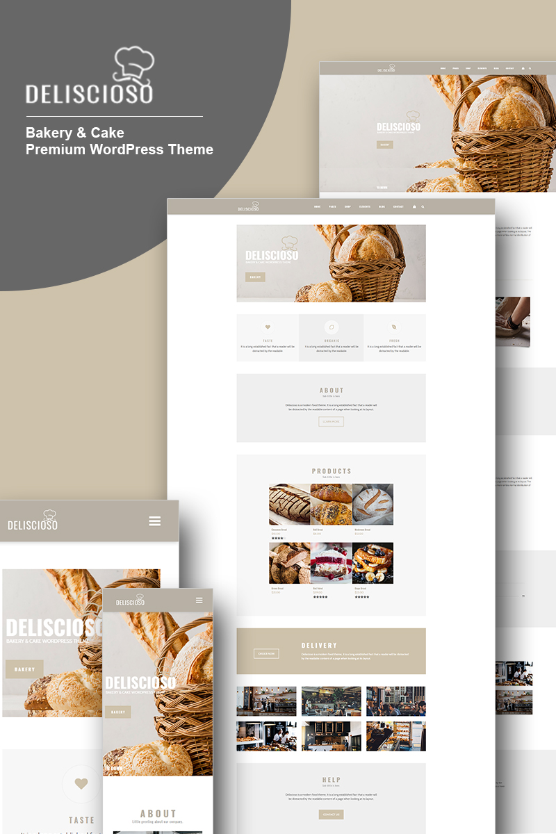 Deliscioso - Bakery & Cake WooCommerce Theme - screenshot