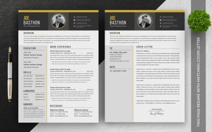 Template #98695 Page Resume Webdesign Template - Logo template Preview