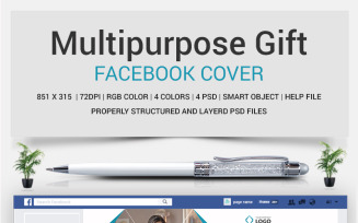 Multipurpose Gift Facebook Timeline Cover Social Media Template